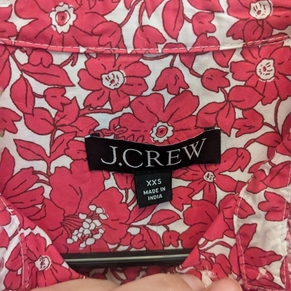 NWT J. Crew Ruffleneck Top In Blushing Meadow - Picture 4 of 6